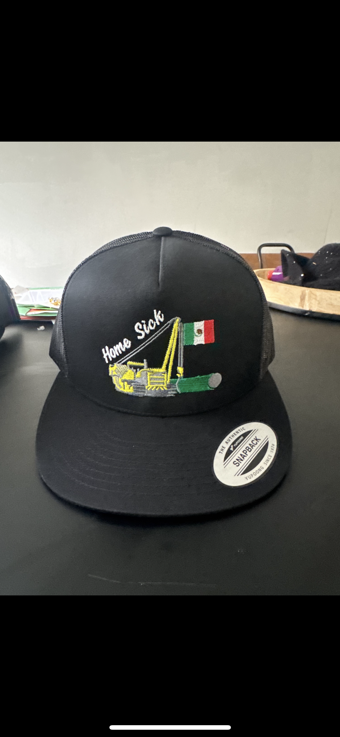 Black “home sick” Side Boom W/ Mexico Flag