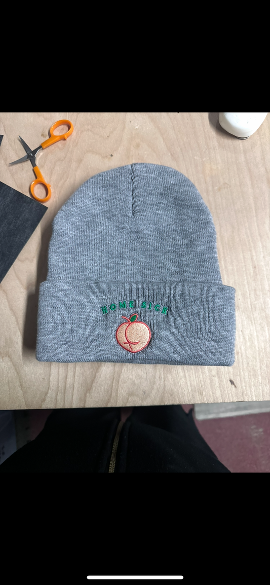 Grey “A$$/peach” beanie