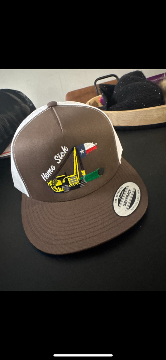 Brown “Home Sick” Side Boom W/ TX Flag